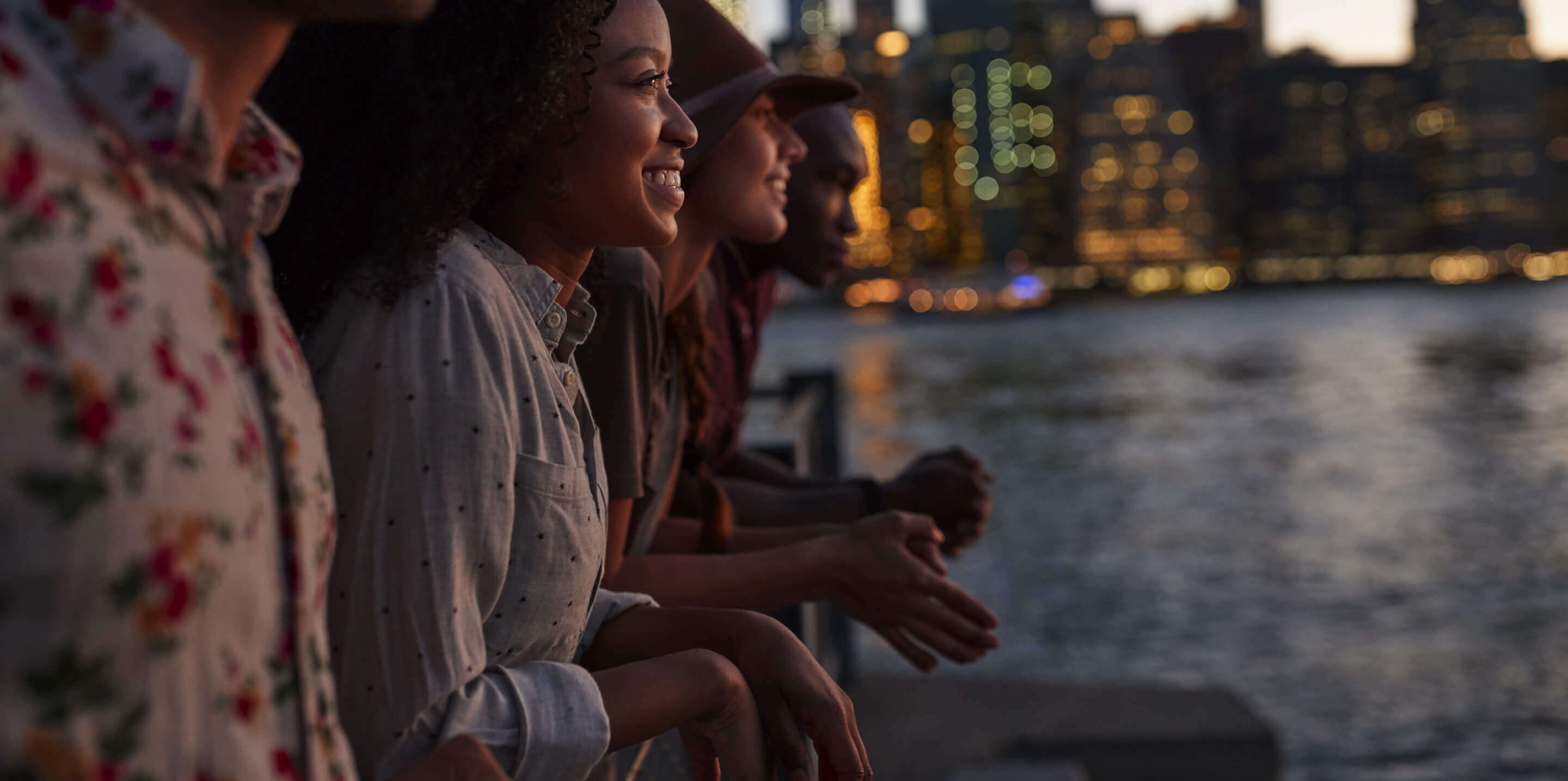 People standing at shore