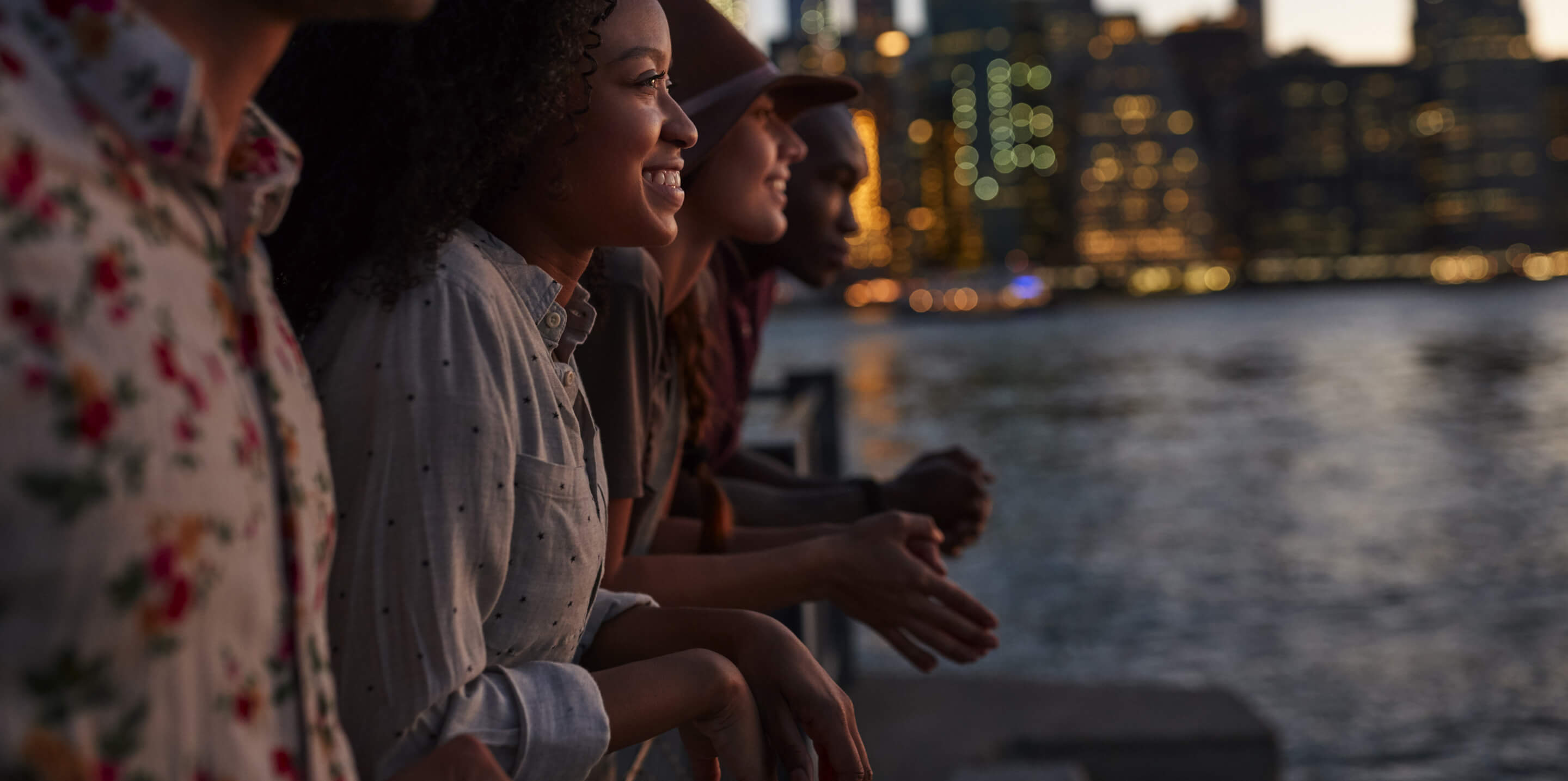 People standing at shore