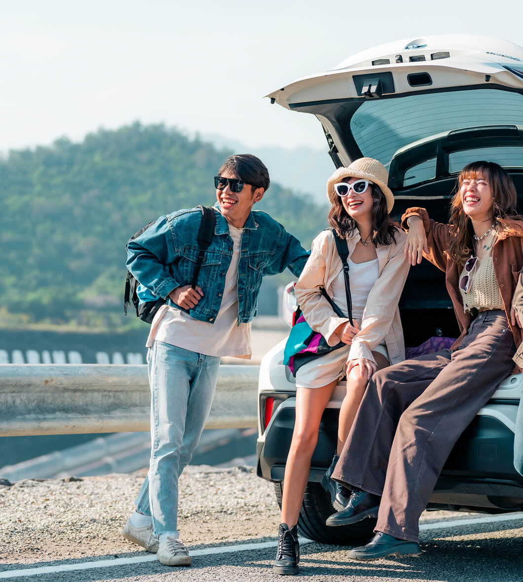 People Sitting in Trunk