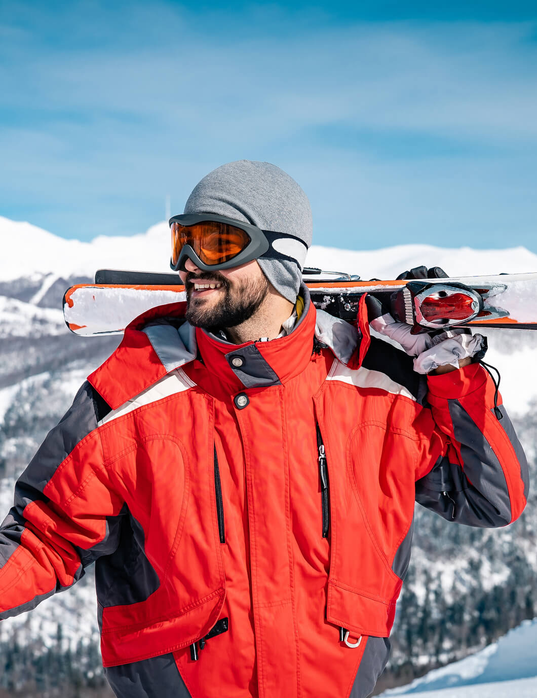 Man skiing on mountain