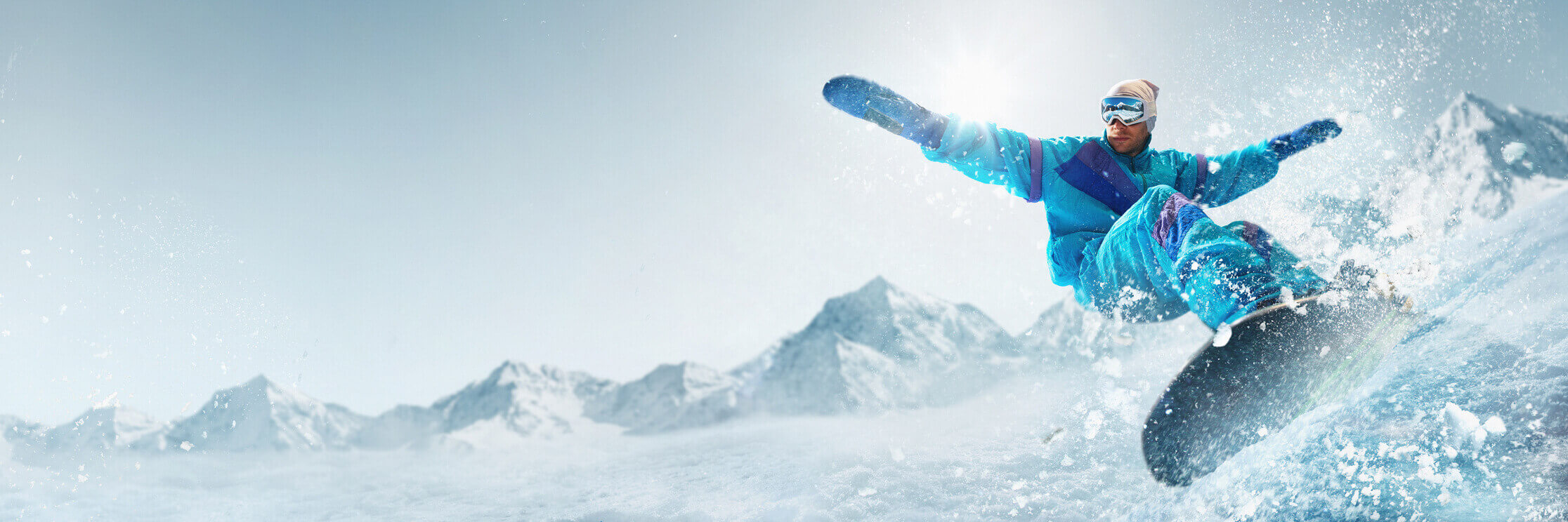 Snowboarder on slopes